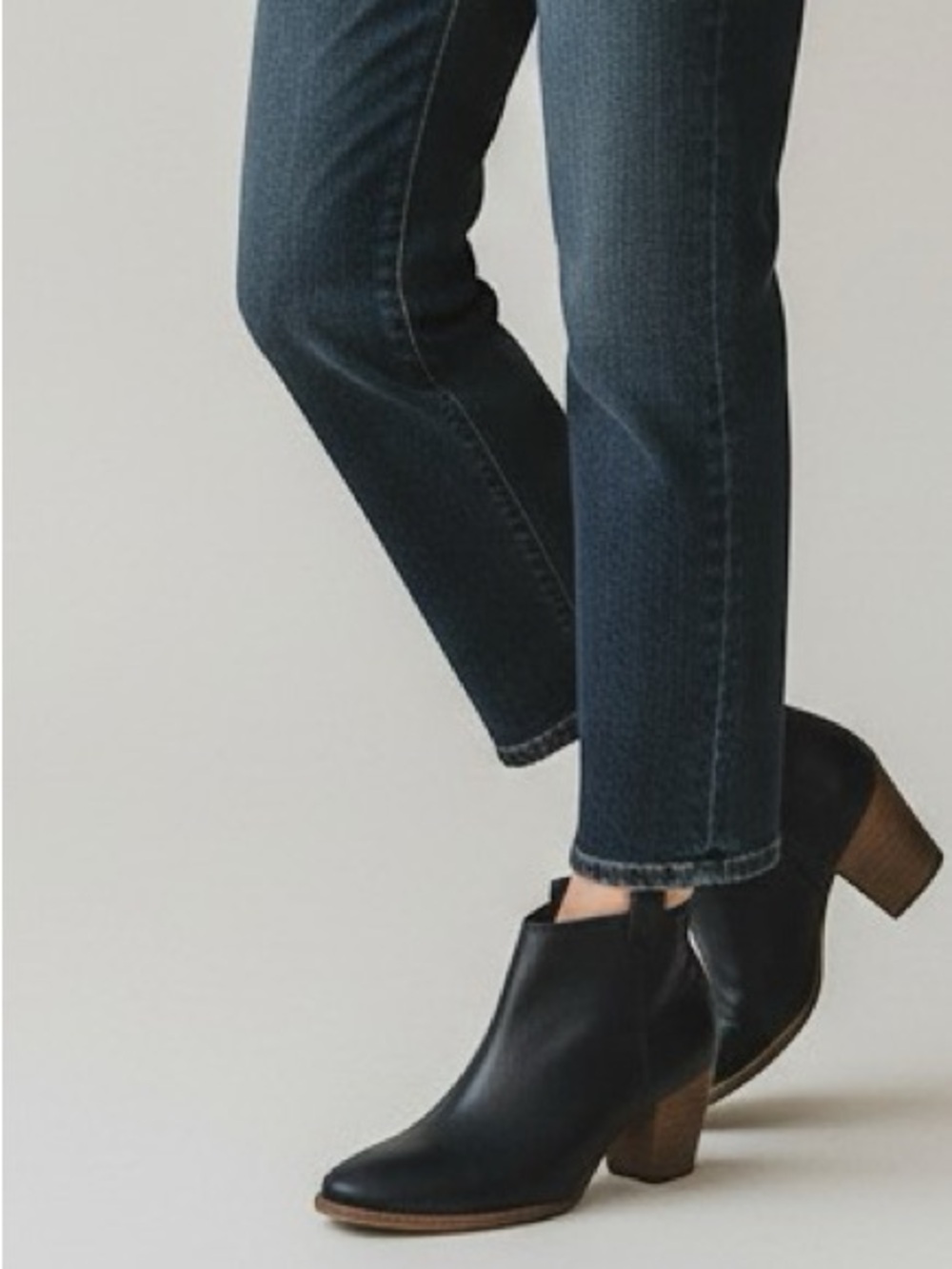 Madewell Billie Boot Black Leather Classic Low Ankle Booties Minimalist 6.5